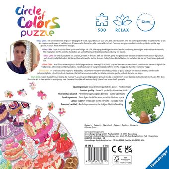 Puzzle rond 500 pièces Ravensburger Desserts Circle of Colors