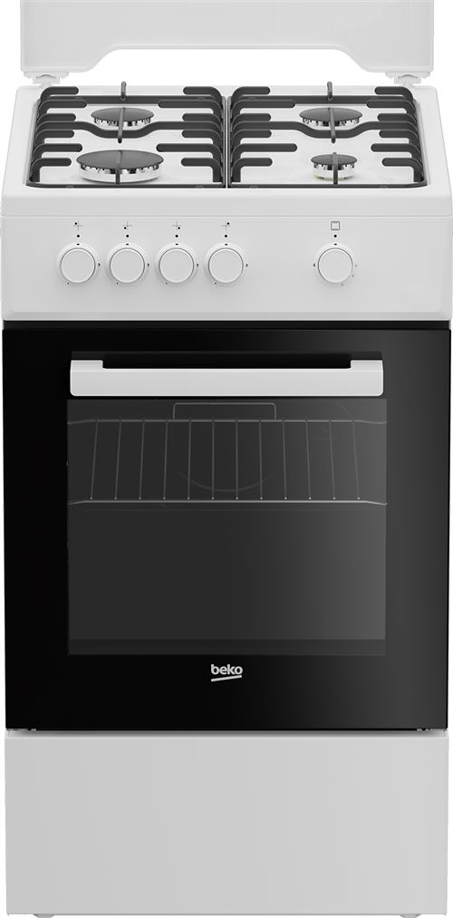 Beko Blanc Cuisinière Gaz Fsg522dwc