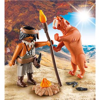 Playmobil History Les explorateurs 9442 Homme des cavernes avec tigre à dents de sabre