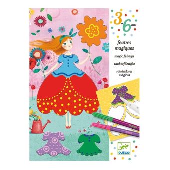 Kit créatif Djeco Feutres magiques Les jolies robes de Marie - Autres jeux  créatifs - Achat & prix