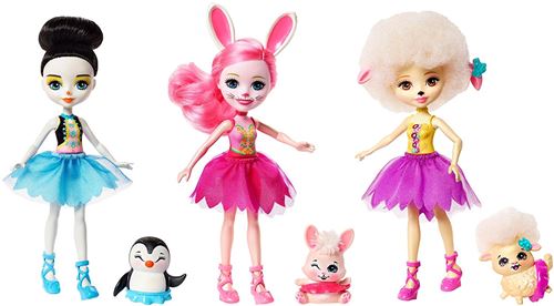 Set de 3 poupées et animaux Enchantimals
