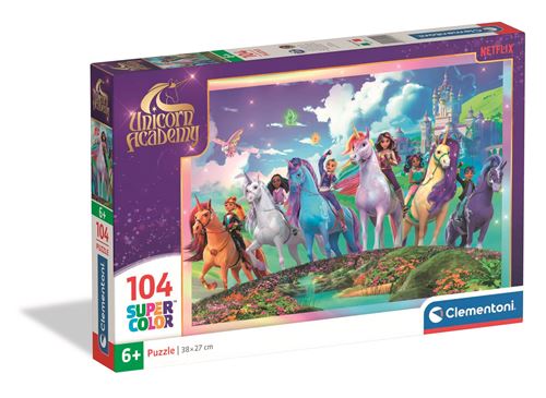Puzzle 104 pièces Clementoni Unicorn Academy