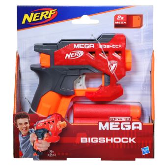 Pistolet motorisé NERF Mega Motostrayke avec 10 fléchettes NERF Mega et  chargeur à 10 fléchettes, 8 ans et plus