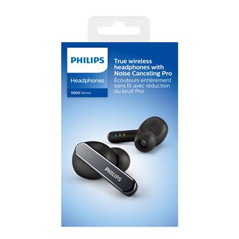 Ecouteurs sans fil à réduction du bruit Philips TAT5506BK Bluetooth True Wireless Noir