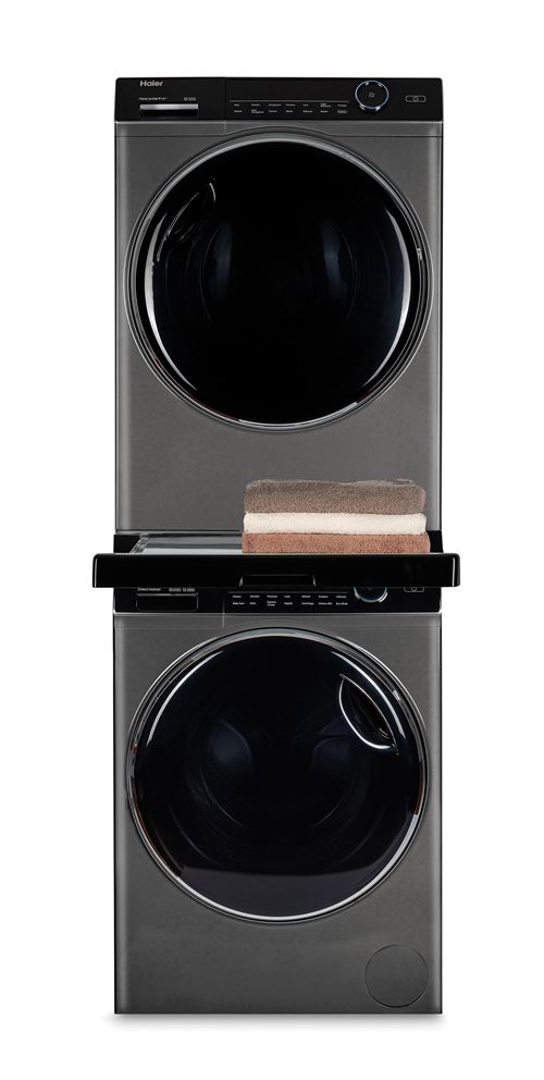Kit de superposition pour sèche-linge Haier Noir