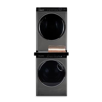 Kit de superposition pour sèche-linge Haier Noir - 1