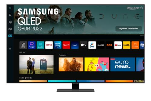 TV QLED Samsung QE50Q80BAT 50"""" 4K UHD Smart TV Argent Carbone - TV LED/LCD. 
