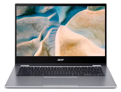 Acer Chromebook Spin 514 CP514-1H-R5PS - Draaibaar design - AMD Ryzen 3 3250C / 2.6 GHz - Chrome OS - Radeon Graphics - 8 GB RAM - 128 GB eMMC - 14 IPS aanraakscherm 1920 x 1080 (Full HD) - Wi-Fi 5 - puur zilver - tsb Frans