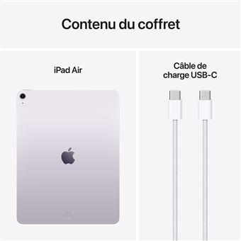 Apple iPad Air 13" Puce M3 256 Go Wifi 7ème génération 2025 Mauve