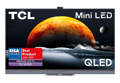 TCL 65C825 - 65 diagonale klasse (64.5 zichtbaar) - C825 Series led-achtergrondverlichting lcd-tv - QLED - met camera - Smart TV - Android TV - 4K UHD (2160p) 3840 x 2160 - HDR - direct brandende led - aluminium