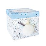 Pantin pompon Doudou et Compagnie Happy Glossy Blanc 25 cm