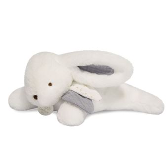 Pantin pompon Doudou et Compagnie Happy Glossy Blanc 25 cm