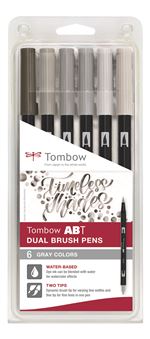 Set de 6 feutres Tombow France & Benelux Abt Dual Gris