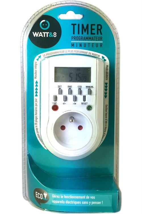 Programmateur digital Watt&Co WMP1 Blanc