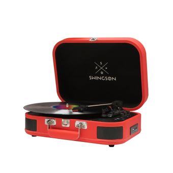 Platine vinyle Swingson On Stage Bluetooth Rouge