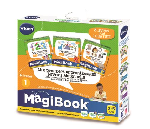 VTECH MagiBook - Mes premiers apprentissages niveau maternelle (bébés  animaux, je découvre les nombres avec Scout et Violette, j'apprends les  formes et les couleurs) pas cher 