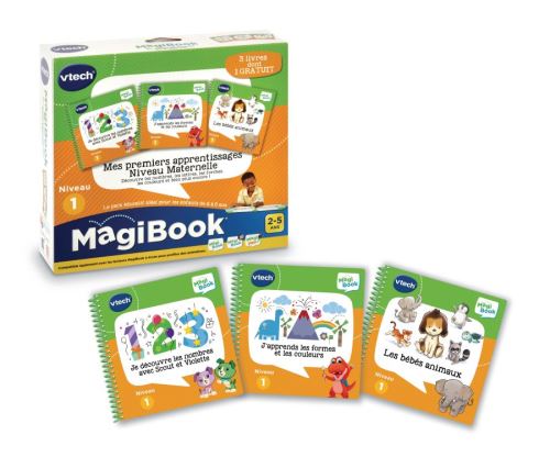 Pack de trois livres Vtech MagiBook Mes premiers apprentissages