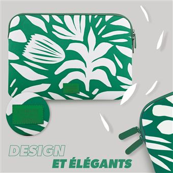 Housse T'nB Exclusiv' Garden Vert pour PC Portable de 13" à 14"