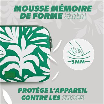 Housse T'nB Exclusiv' Garden Vert pour PC Portable de 13" à 14"