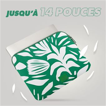 Housse T'nB Exclusiv' Garden Vert pour PC Portable de 13" à 14"