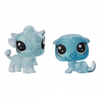 Pack avec 2 Petites Figurines Littlest Pet Shop Collection Givrée Meilleurs Amis Modèle Alèatoire