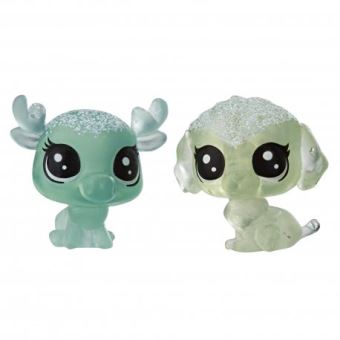 Pack avec 2 Petites Figurines Littlest Pet Shop Collection Givrée Meilleurs Amis Modèle Alèatoire