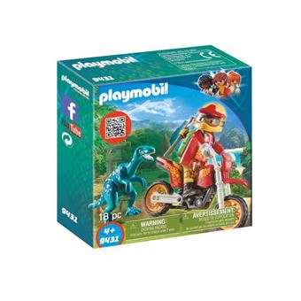 PLAYMOBIL 71577 Motocross Bike Mit Raptor – Action-Set Mit 18 Teilen Für Abenteuerlichen Spielspaß