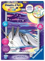 Jeu créatif Ravensburger Numéro d'Art Moyen Dauphins au clair de lune