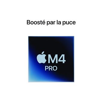 Apple Mac Mini 512 Go SSD 24 Go RAM Puce M4 Pro CPU 12 Coeurs GPU 16 Coeurs
