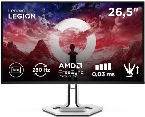 Ecran PC Gaming Lenovo Legion Pro 27Q-10 26,5 280 Hz QHD Noir corbeau