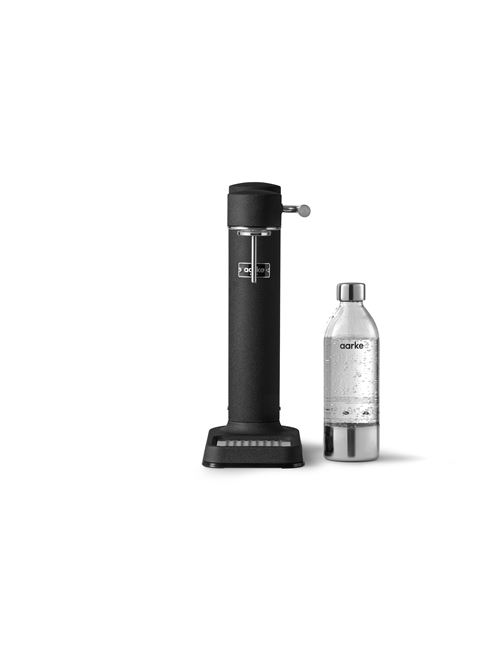 Aarke Noir Mat Machine À Eau Pétillante Carbonator 3 Noir Avec Une Bouteille Pet Incluse