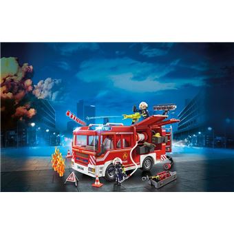 Playmobil 71195 Hélicoptère Bombardier des Pompiers - City Action - avec  Deux Personnages, Un hélicoptère avec Canon à