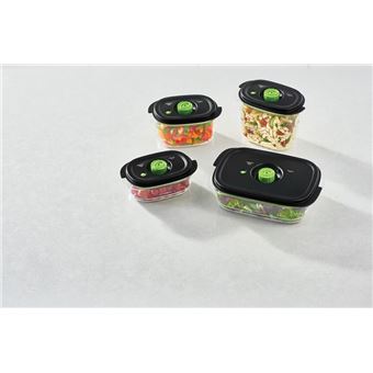 Pack de 3 Boîtes fraîcheur Foodsaver Noir et Vert