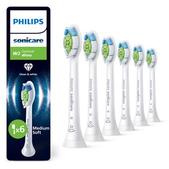 Brossettes dentaires Philips Sonicare HX6066/87 Optimal White Lot de 6 Têtes de brosse à dents