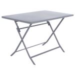 Table de jardin Hespéride pliante rectangulaire Greensboro Gris Quartz