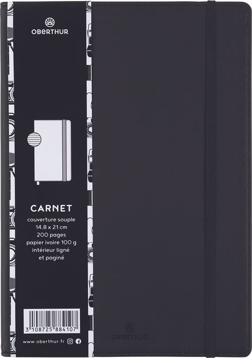 Oberthur Noir Carnet A5 Balthazar