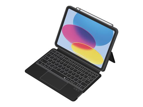 Etui clavier Azerty MW Quick Note pour tablette iPad 10.9 2022 10ème génération Noir
