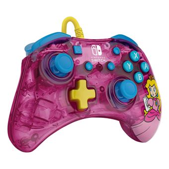 Manette filaire Pdp Rock Candy Bubblegum Peach pour Nintendo Switch Rose et blue