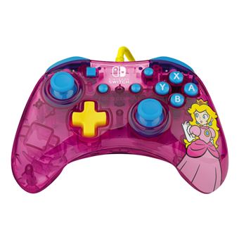 Manette filaire Pdp Rock Candy Bubblegum Peach pour Nintendo Switch Rose et blue