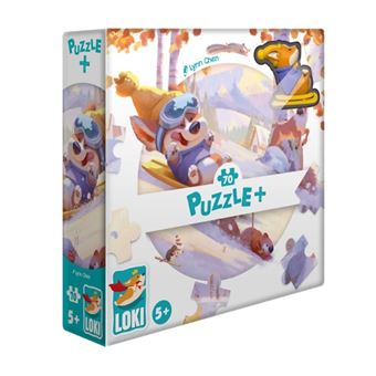 Puzzle+ 70 pièces Loki fait de la luge