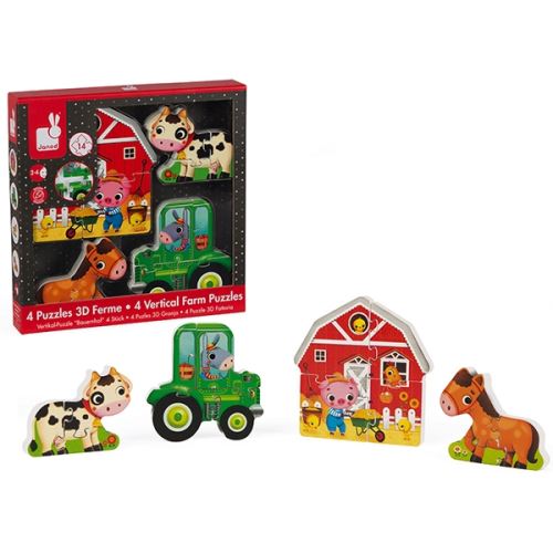 COFFRET 4 PUZZLES 3D FERME