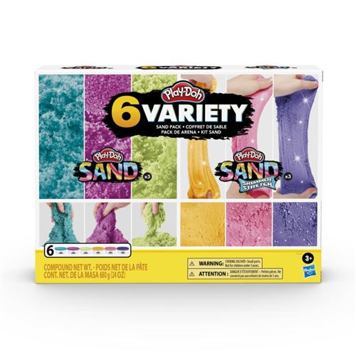 Pâte à modeler Play-Doh Coffret de 6 pots Play-Doh La Pate Sand