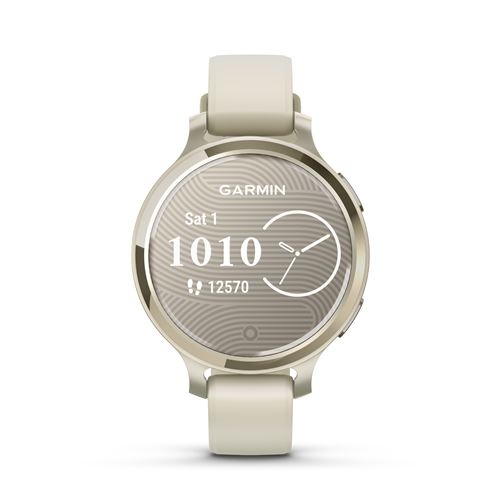 Montre connectée Garmin Lily 2 Active Or Lunaire avec bracelet en silicone Blanc