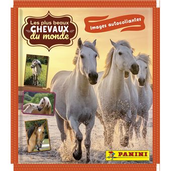 Boîte de 36 pochettes à collectioner Panini Les plus beaux chevaux du monde