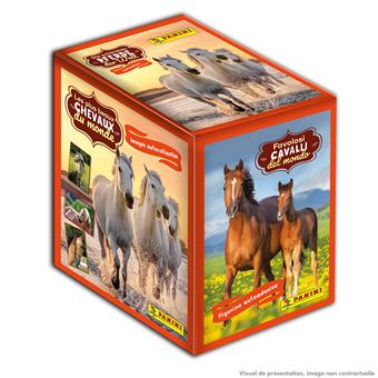 Boîte de 36 pochettes à collectioner Panini Les plus beaux chevaux du monde