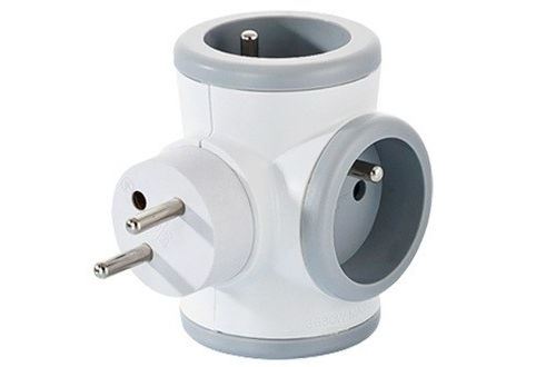 Triplite rotative Watt&Co 3 x 16 A Gris