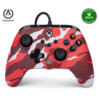 Manette filaire améliorée pour Xbox Series X/S PowerA Camouflage rouge