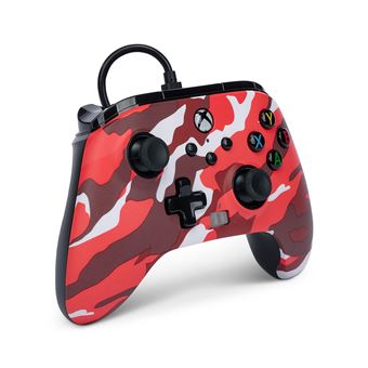 Manette filaire améliorée pour Xbox Series X/S PowerA Camouflage rouge