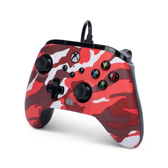 Manette filaire améliorée pour Xbox Series X/S PowerA Camouflage rouge