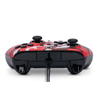 Manette filaire améliorée pour Xbox Series X/S PowerA Camouflage rouge